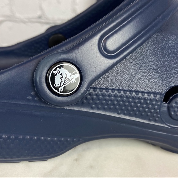 Crocs Classic Adult Unisex Navy Blue Baya Clogs Slip-On Footwear Sz M 11 / W 13 - Picture 4 of 10